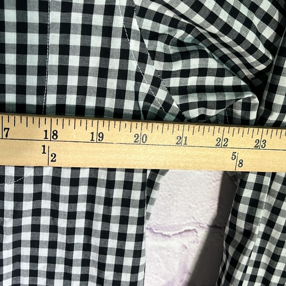 HAGGAR  Men's Black Checked Long Sleeve Shirt. Size: 15 34/35 - Picture 6 of 9